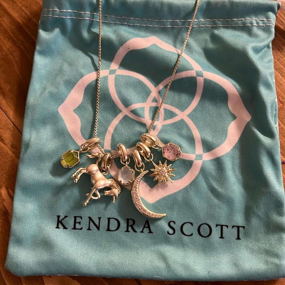 Kendra Scott Unicorn Charm Necklace Gold